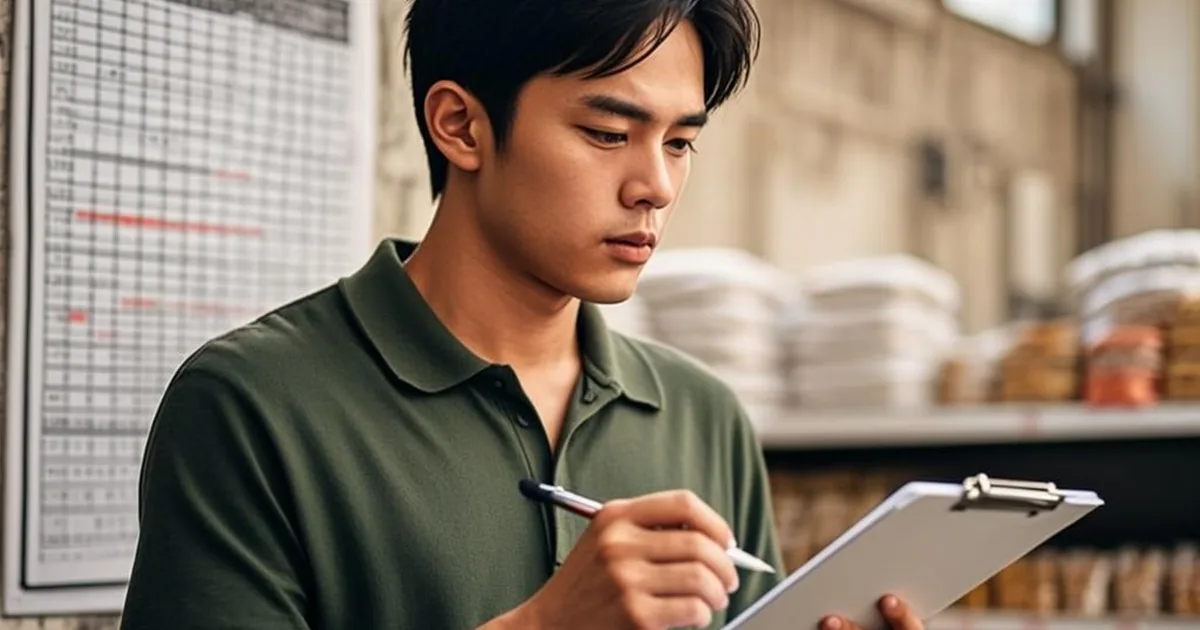 Single adult tracking monthly work hours on a timesheet for the SNAP ABAWD 80-hour requirement