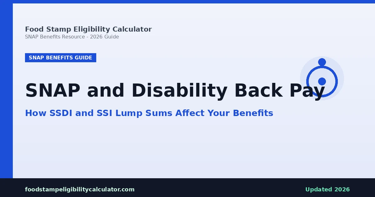 SNAP and Disability Back Pay: How SSDI and SSI Lump Sums Affect Your Benefits