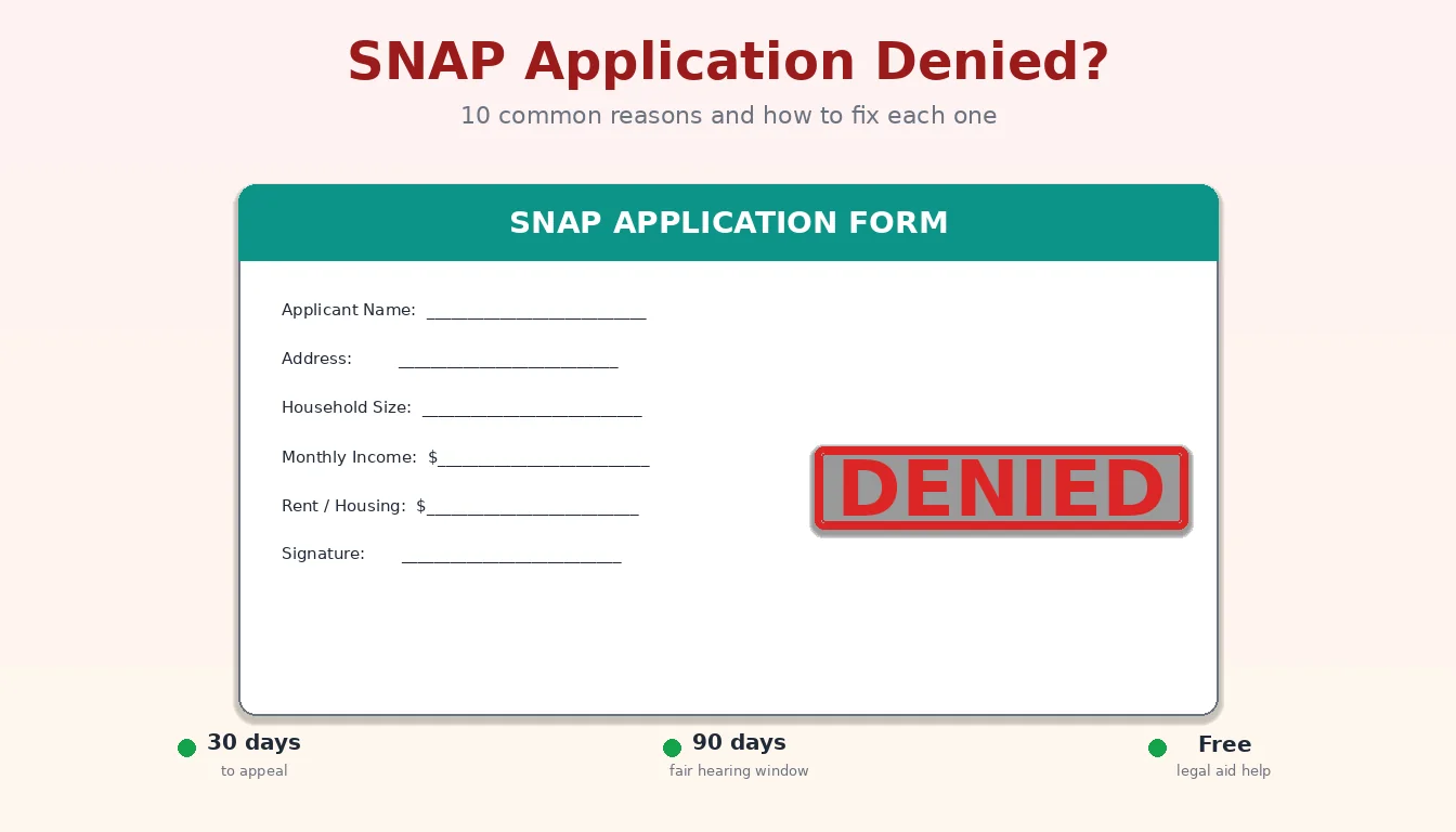 10 Most Common Reasons SNAP Applications Get Denied (And How to Fix Each)