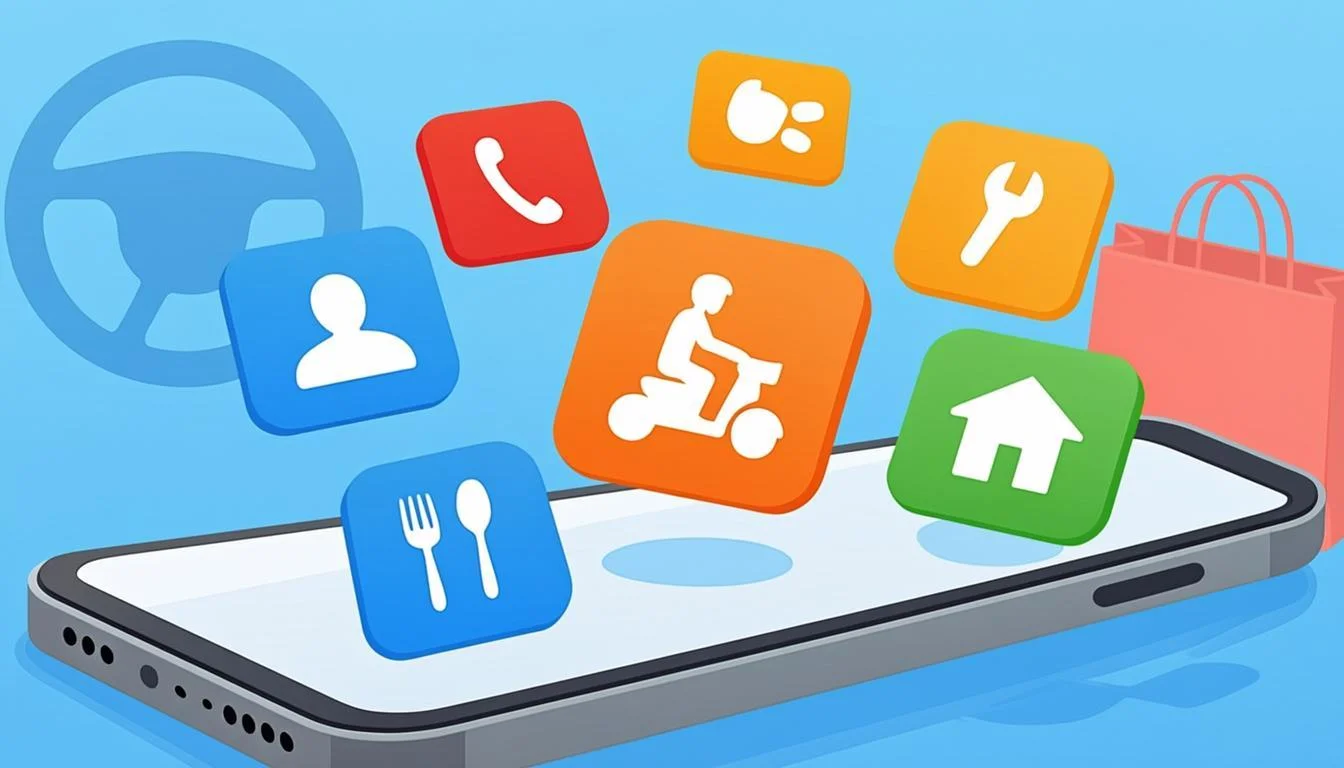 Gig economy delivery apps and ride-share services