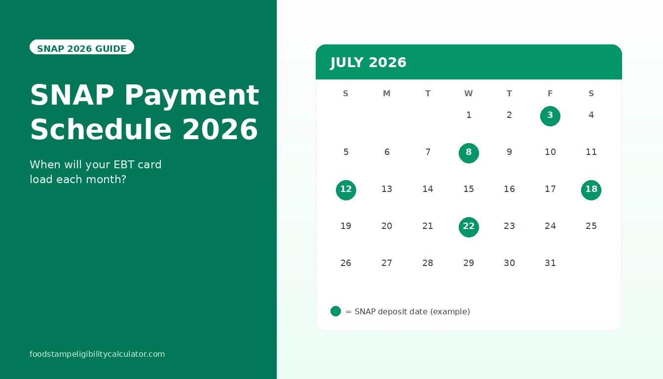 SNAP EBT Payment Schedule 2026 by State: When Will Benefits Load on Your Card