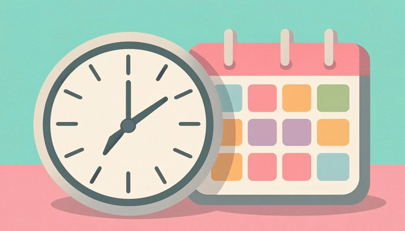 Clock next to a 10-day calendar grid representing the filing window