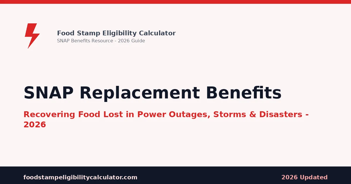 SNAP Replacement Benefits: Replacing Food Lost in Power Outages, Storms & Disasters 2026